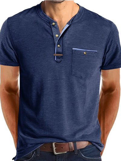 Saxon – Elegant Rundhalsausschnitt T Hemd Mit Tasche