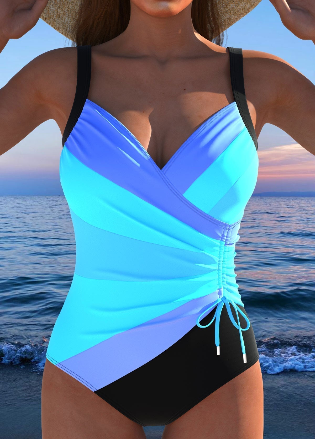 KAAT | SURPLICE BADMODE MIT FARBIGEM DRUCK