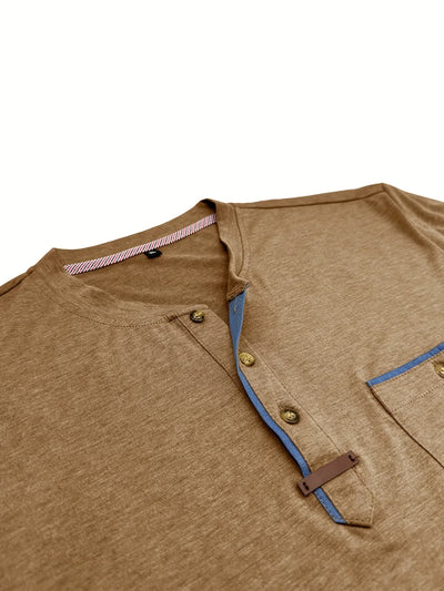 Saxon – Elegant Rundhalsausschnitt T Hemd Mit Tasche