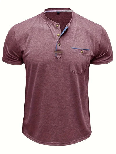 Saxon – Elegant Rundhalsausschnitt T Hemd Mit Tasche