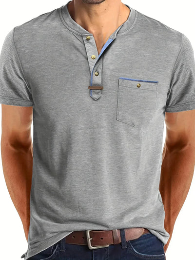 Saxon – Elegant Rundhalsausschnitt T Hemd Mit Tasche