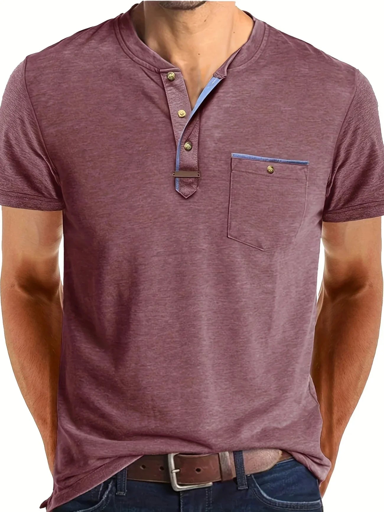 Saxon – Elegant Rundhalsausschnitt T Hemd Mit Tasche