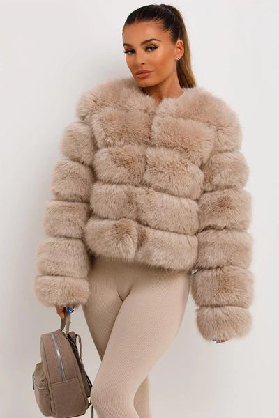 BEATRICE Kunstfell-Bubble-Jacke