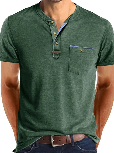Saxon – Elegant Rundhalsausschnitt T Hemd Mit Tasche