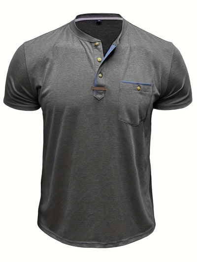 Saxon – Elegant Rundhalsausschnitt T Hemd Mit Tasche
