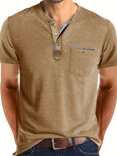Saxon – Elegant Rundhalsausschnitt T Hemd Mit Tasche