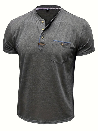 Saxon – Elegant Rundhalsausschnitt T Hemd Mit Tasche
