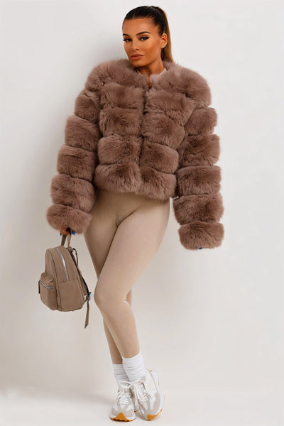 BEATRICE Kunstfell-Bubble-Jacke